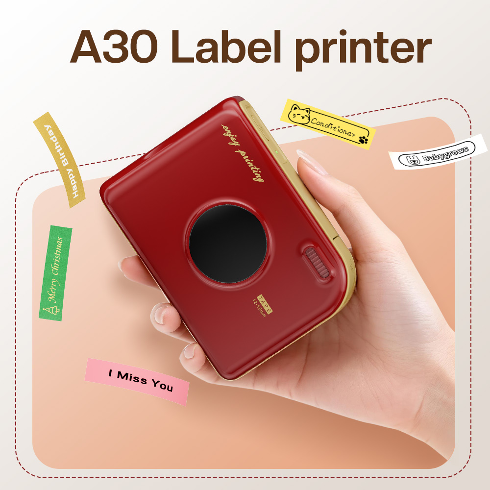 Commercial Photo Printer - Phomemo A30 Labelprinter Miniprinter Draadloze Bluetooth-printer